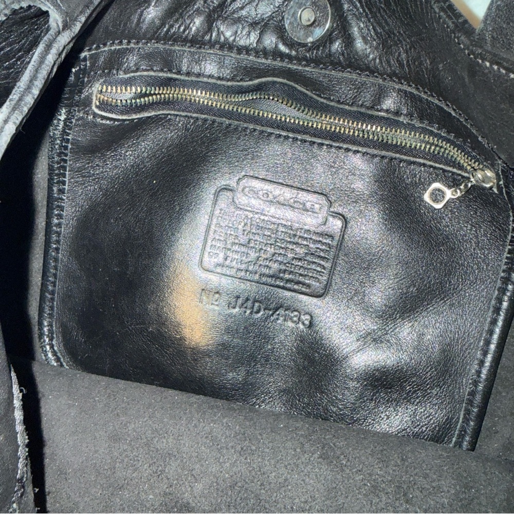 COACH SOHO WAVERLY LAFAYETTE Vintage Black Leather Lg Purse Tote, No J4D-4133 - Picture 7 of 14